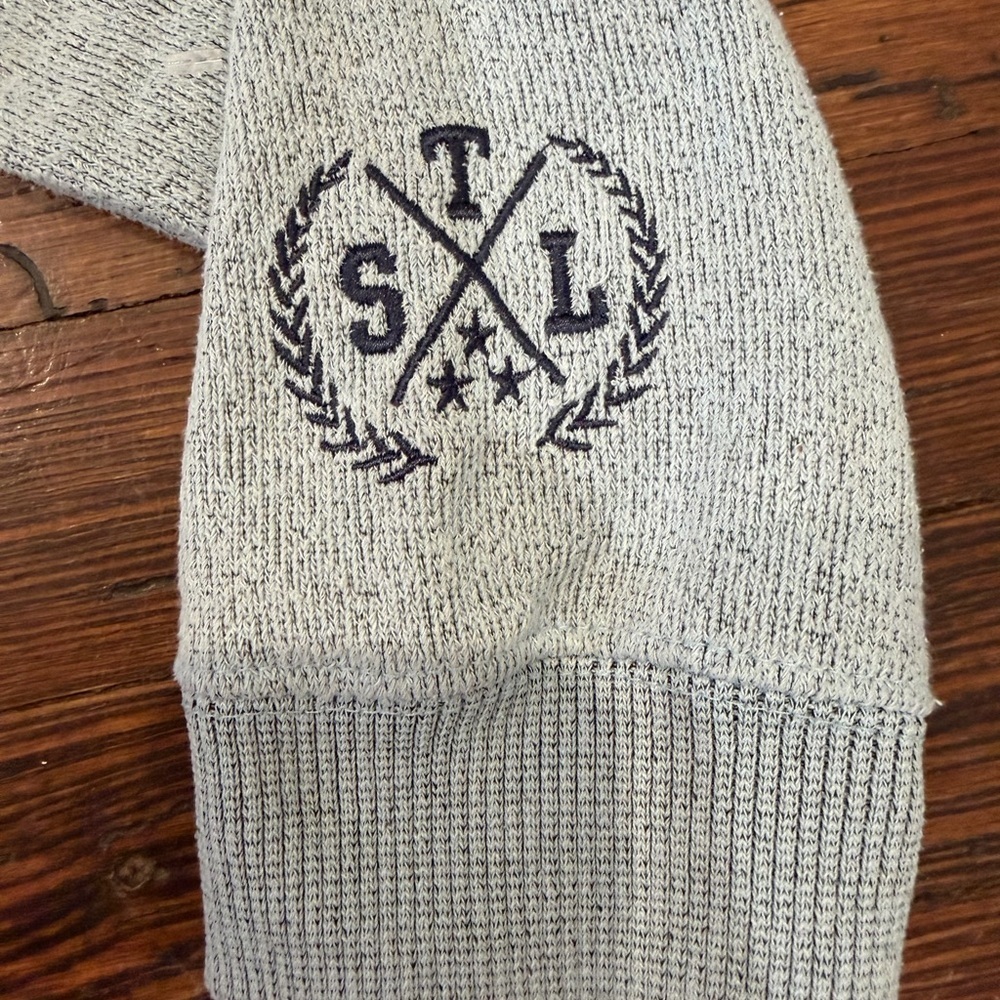 New York Popular St Louis Sweatshirt Monogram Sleeve Sz M Rn 100289 - Picture 3 of 5